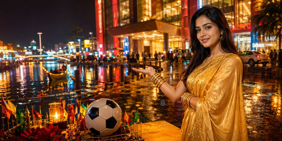 ঢাকার ফুটবল বেটিং মার্কেটের রাতের দৃশ্য
